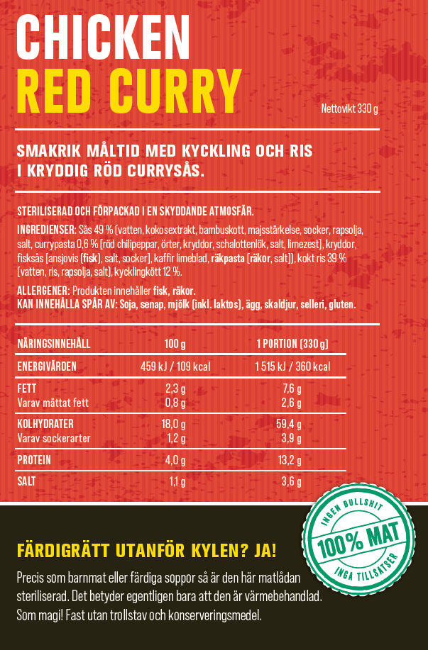 Chicken red curry 330g